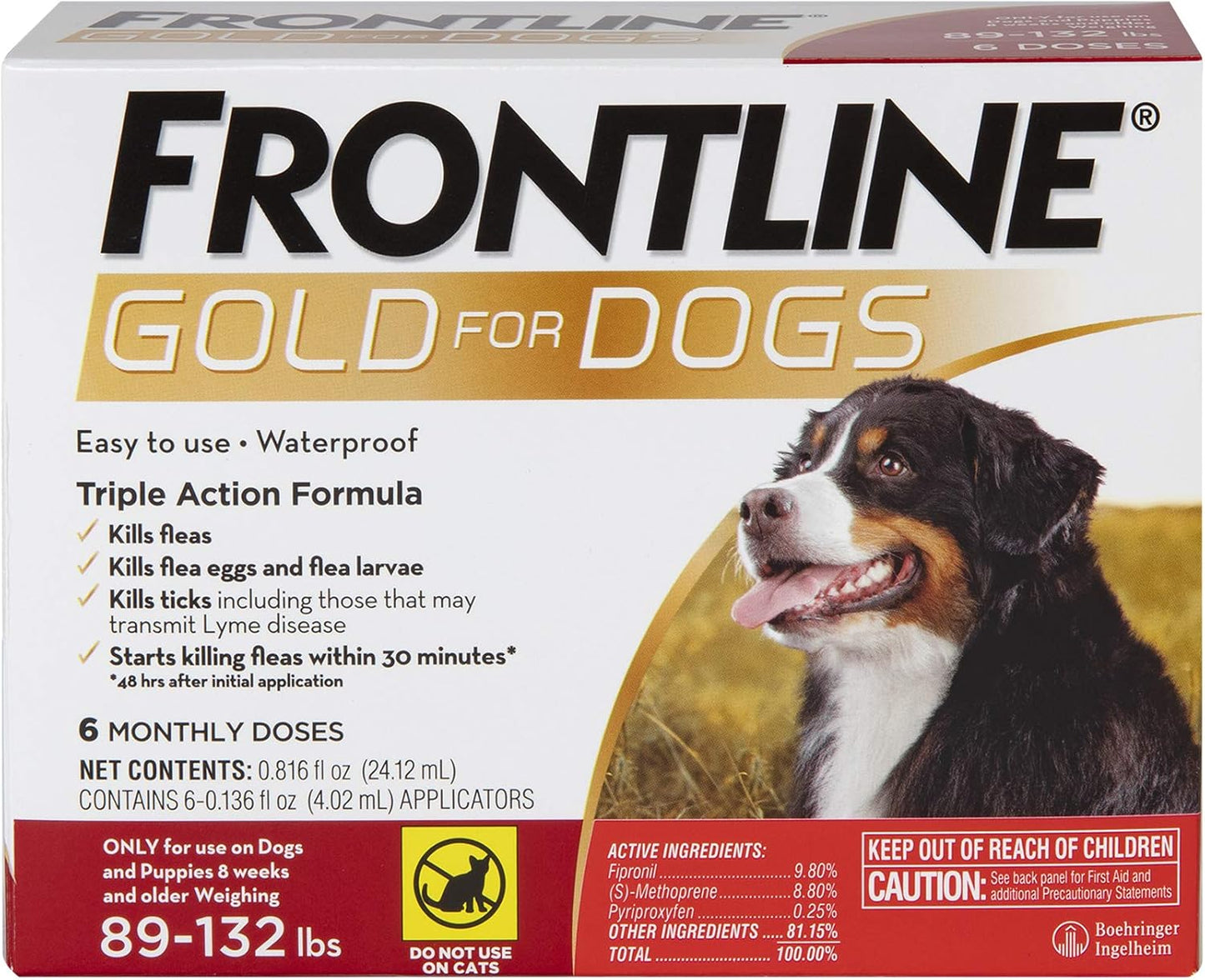 FRONTLINE Gold Flea & Tick Treatment for X-Large Dogs 89-132 lbs