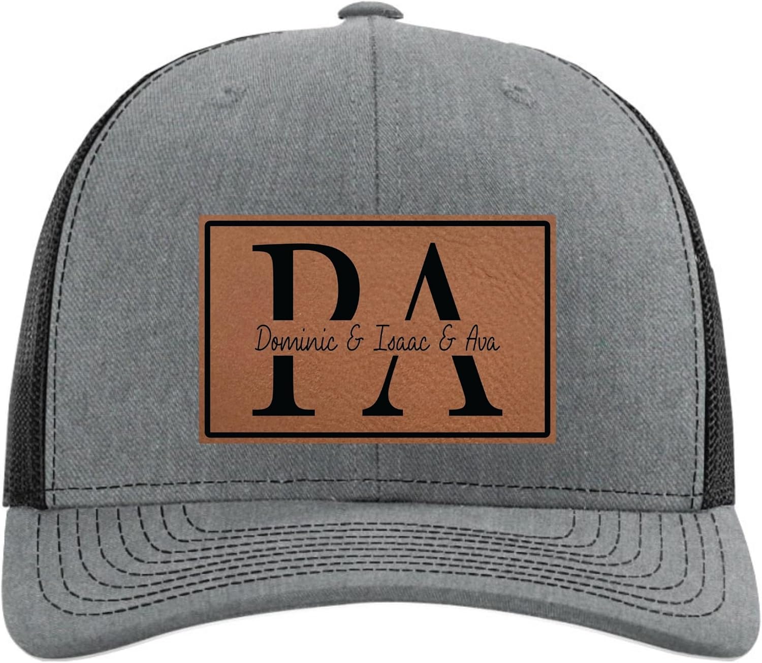 Personalized Fathers Day Hats Customized for Grandpa from Grandkids