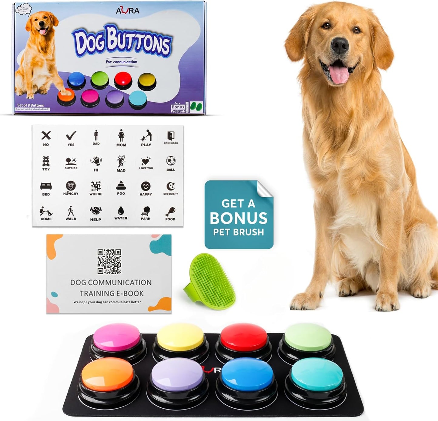 A-URA Dog Buttons for Communication with HD Sound Quality