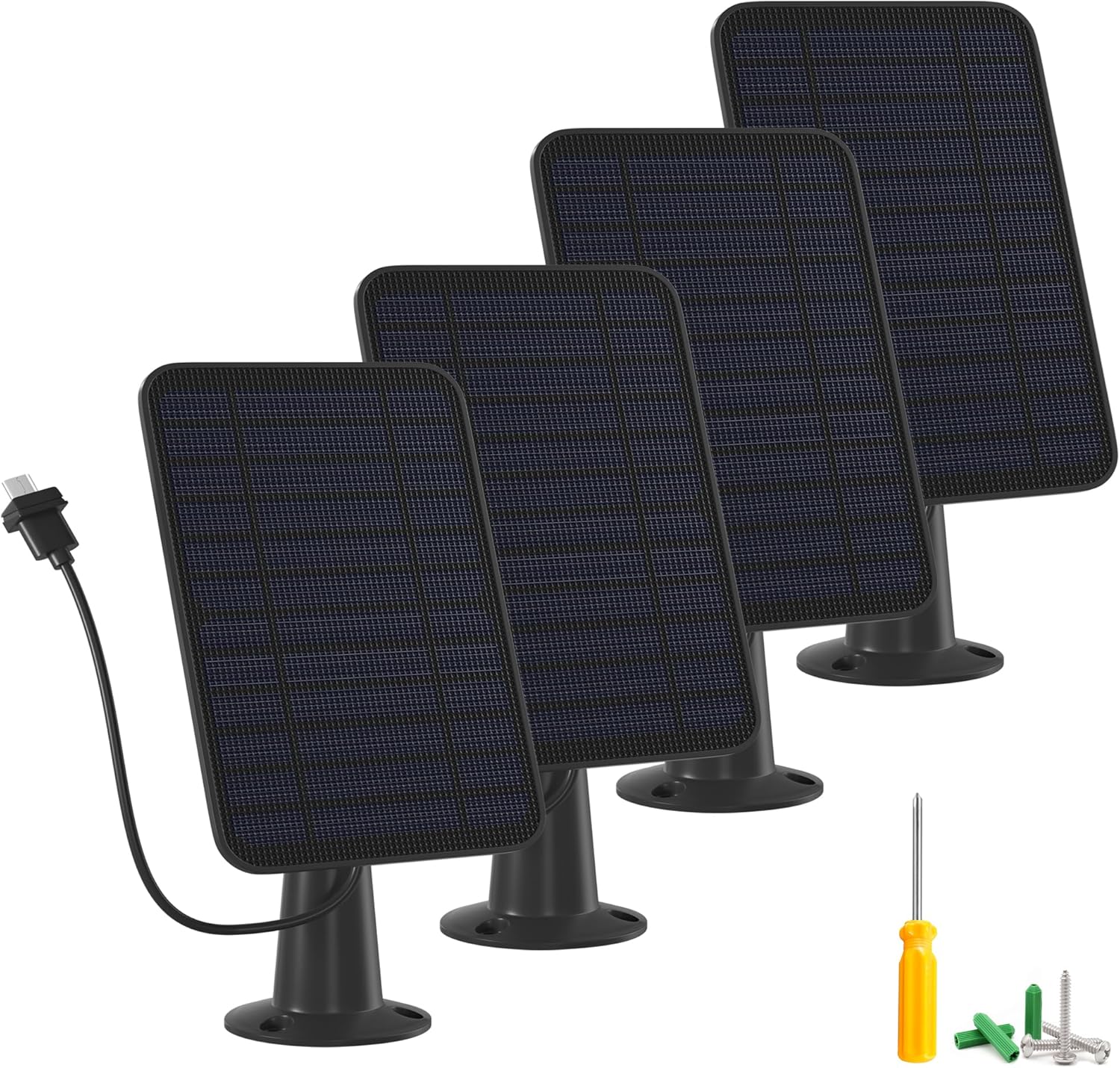 Blink Camera Solar Panel 4 Pack - Weatherproof Charging Solution