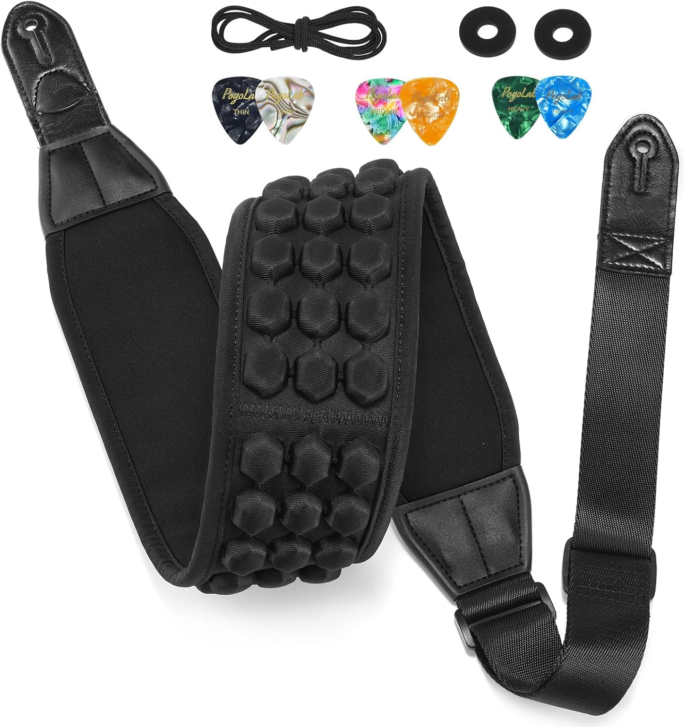 POGOLAB Neoprene Padded Guitar Strap - Ultimate Comfort!