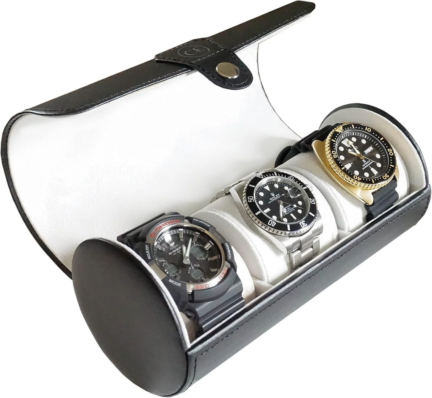Travel Watch Roll for Men | Vegan Leather | Display & Store