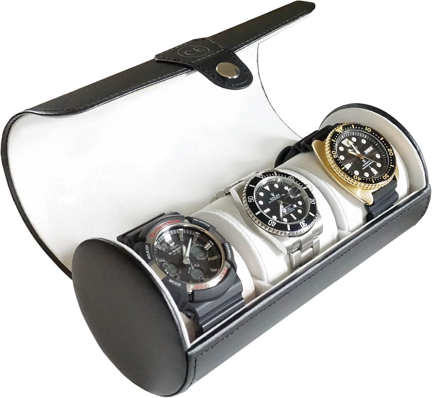 Travel Watch Roll for Men | Vegan Leather | Display & Store