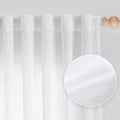 Floor to Ceiling Curtains 102 in White Sheer Drapes - Soft Linen Look