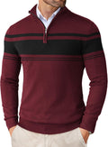 COOFANDY Men's Quarter Zip Up Sweater Slim Fit Lightweight Pullover