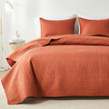 Queen Quilt Bedding Set Burnt Orange - Lightweight All-Season Quilt