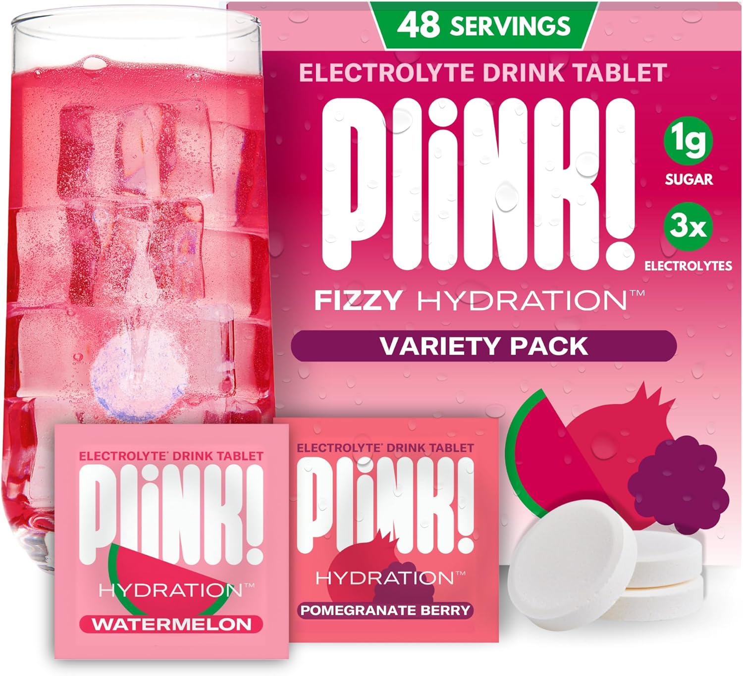 Plink! Fizzy Electrolyte Drink Tablets for Daily Hydration
