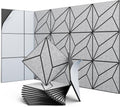12 Pack 12in x 12in Acoustic Panels Black + SilverGray - P-Stripe
