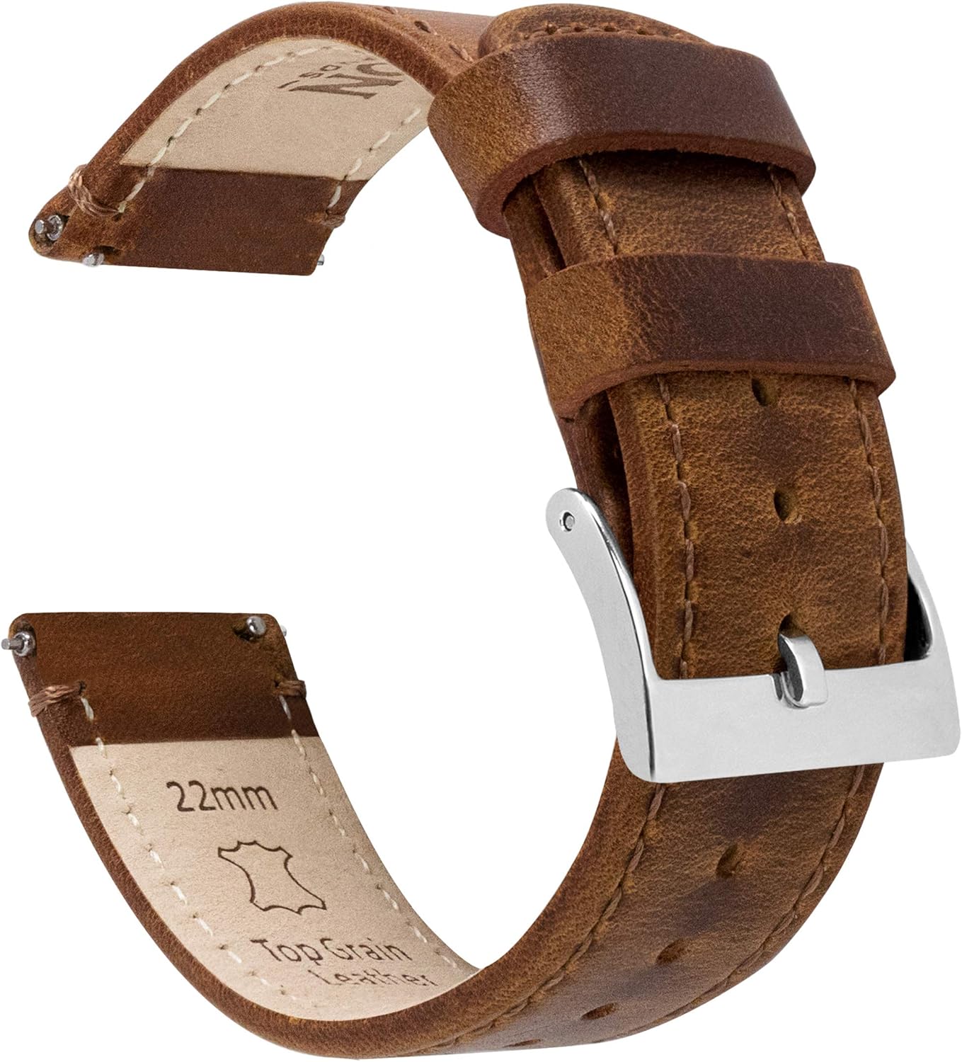 Barton Quick Release Top Grain Leather Watch Band Strap Options