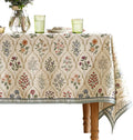 Designer Linen Square Tablecloth 67in - Colorful Floral Serenity B