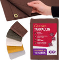 20x20 ft Waterproof Canvas Tarp Cover - Heavy Duty Waxed Duck Cloth