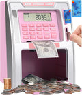 Fishboy Talking Pink ATM Piggy Bank for Kids - Fun Financial Learning