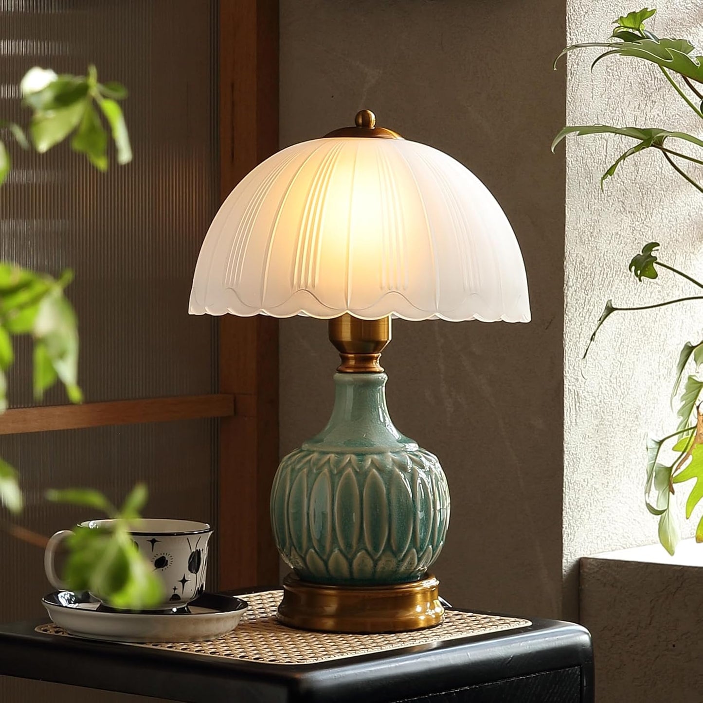Vintage Lamp for Living Room - Retro Ceramic Table Lamps