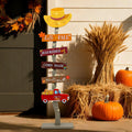 Lighted Hello Fall Porch Sign - Rustic Autumn Welcome Decor