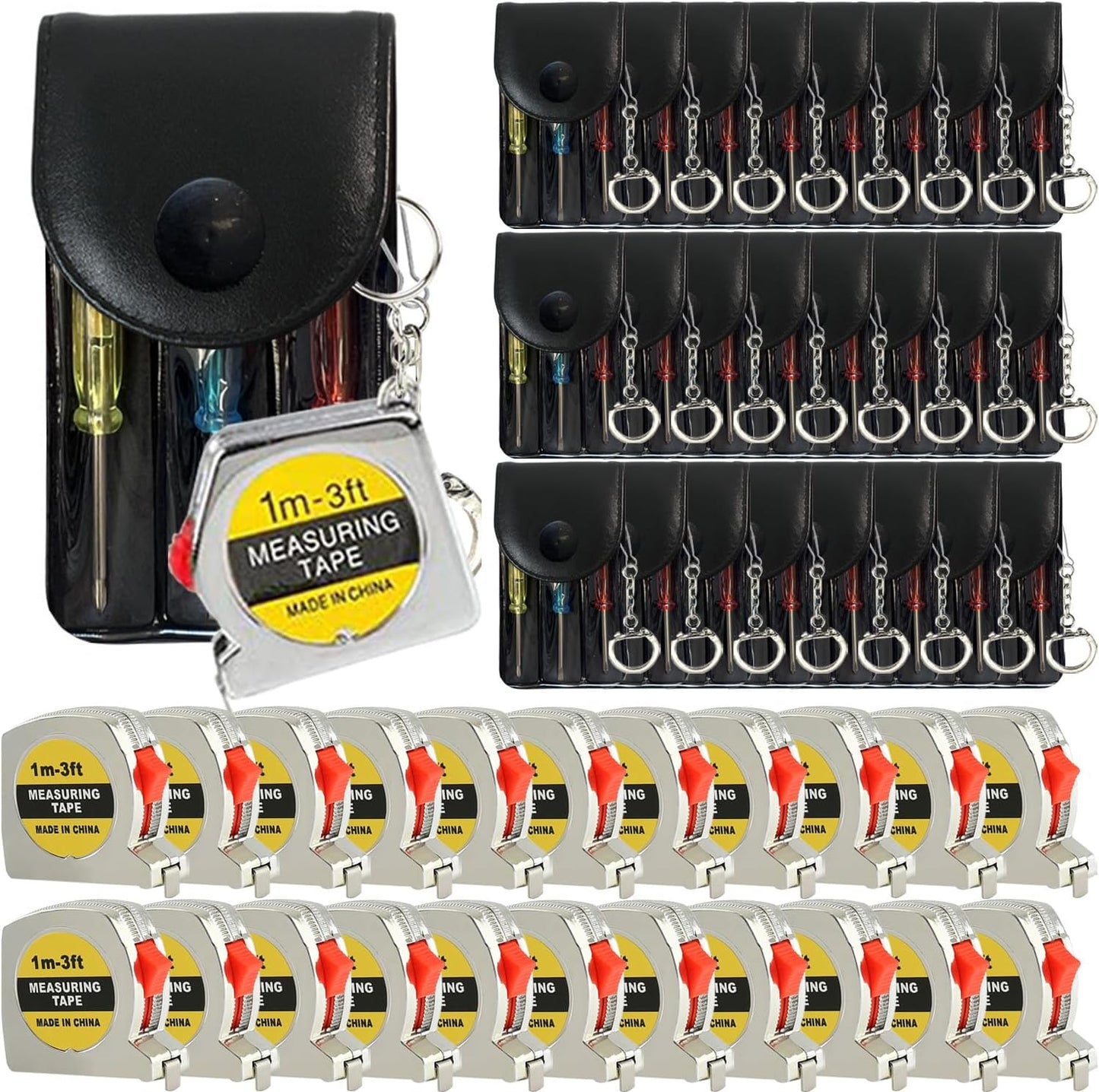 Mini Screwdriver Keychain Tape Measure Set for Daily Use