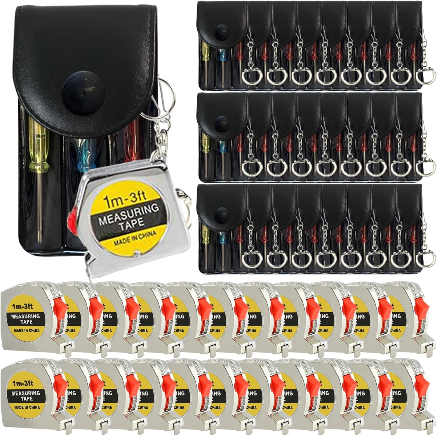 Mini Screwdriver Keychain Tape Measure Set for Daily Use
