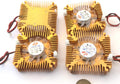 4 Pieces Copper 12V 55mm 2PIN Aluminum Cooling Fan Heatsink Cooler