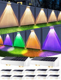 Brizled Outdoor Solar Fence Lights 12 Pack - Color Changing, 11 Modes