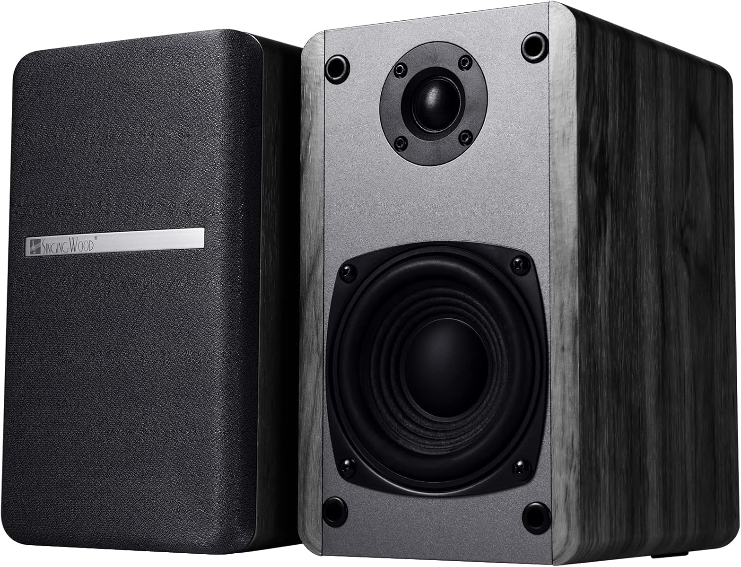 SINGING WOOD T25 Wall Mount Bookshelf Speakers - Rich 60W Sound