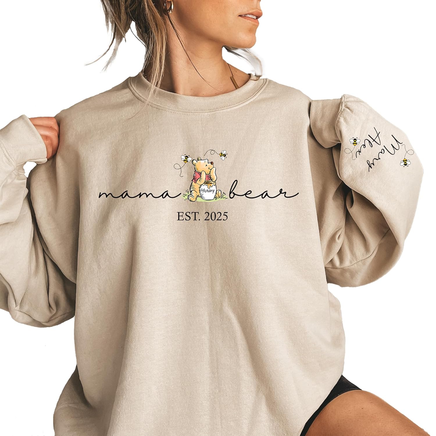 Custom Mama Bear Sweatshirt - Handmade Personalized Gift