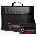 ROLOWAY Large Fireproof Bag 17 x 12 x 5.8 in - Water Resistant Safe