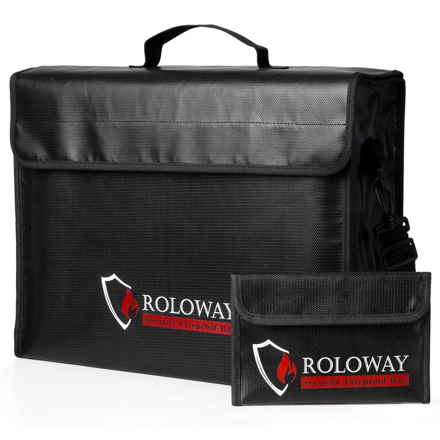 ROLOWAY Large Fireproof Bag for Documents and Valuables Storage