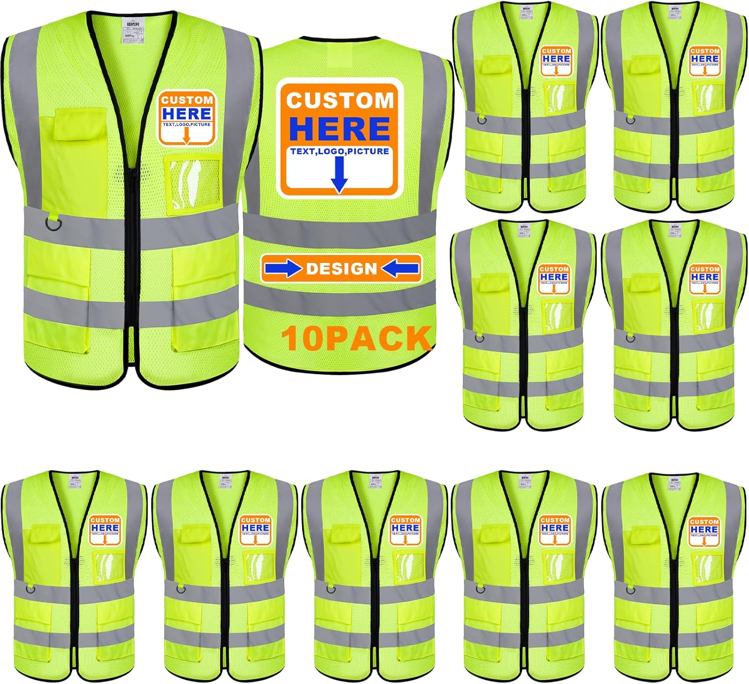 Custom Safety Vest for Enhanced Visibility and Comfort