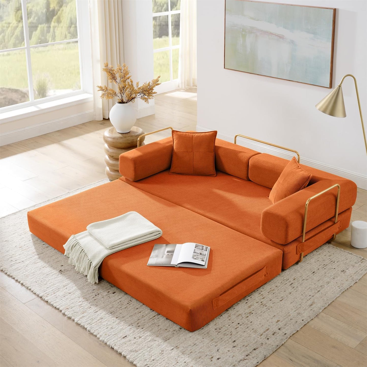 4-in-1 Folding Convertible Sofa Bed for Living Room Comfort