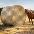 Large Round Bale Hay Net for Horses - Slow Feed, Heavy Duty