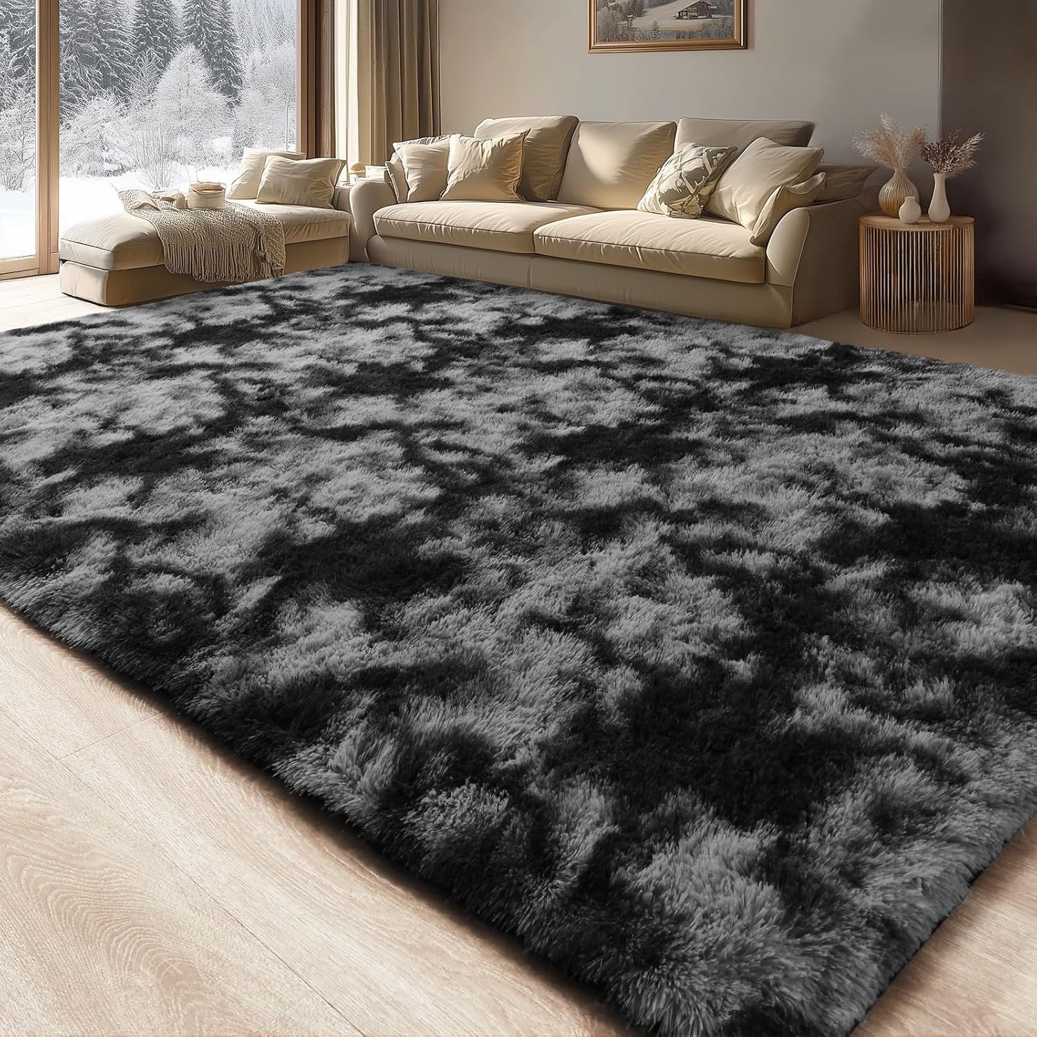 Merelax Soft Modern Indoor Large Shaggy Rug for Home Decor