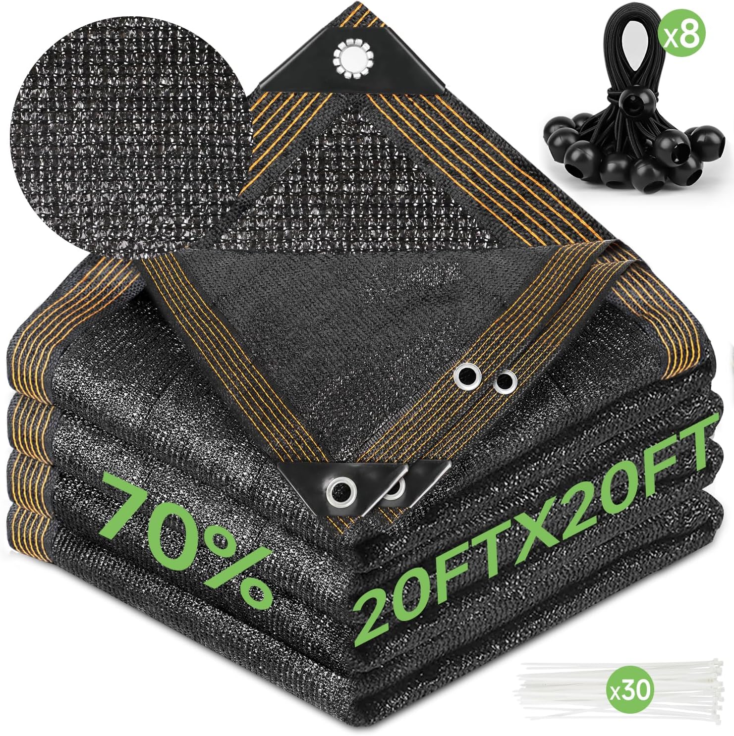 70% Shade Cloth for Garden, Greenhouse, and Barn Protection