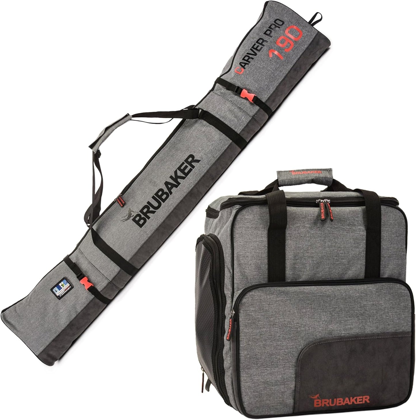BRUBAKER Ski Boot & Gear Bag Combo - All-in-One Storage Solution!