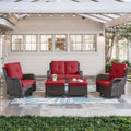 Belord 5 Piece Outdoor Patio Furniture Set - Compact Wicker