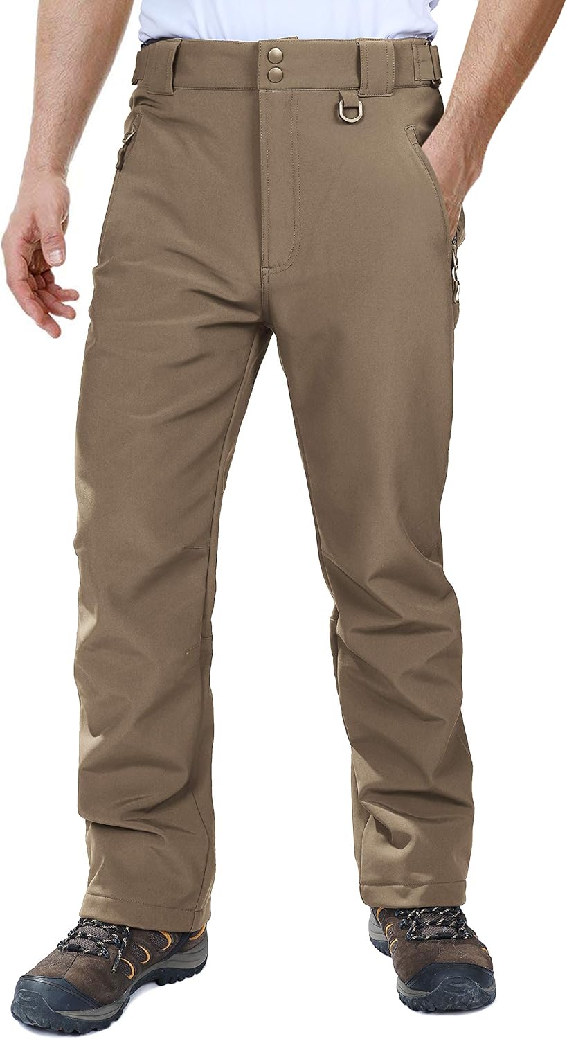 Outdoor Ventures Men's Lite Waterproof Windproof Fleece Pants