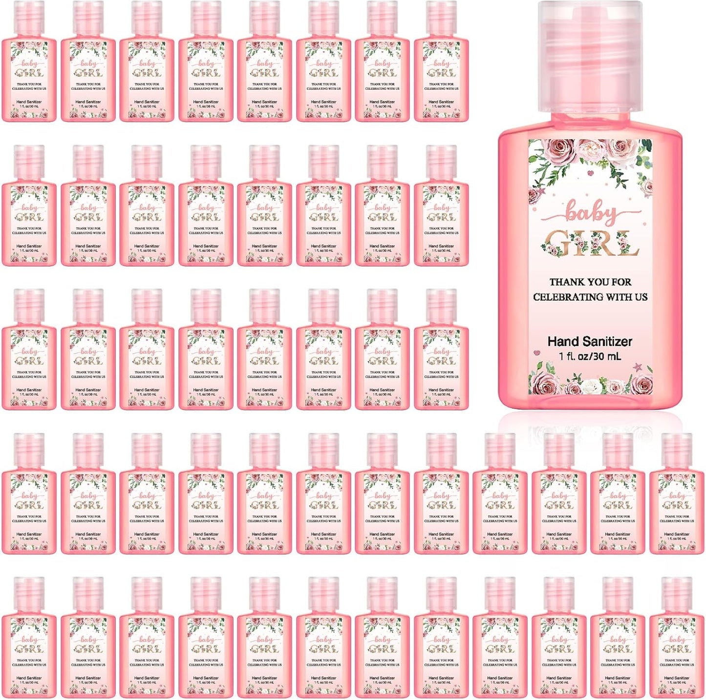 48 Pack Baby Shower Mini Hand Sanitizers for Celebrations