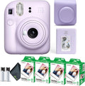 Instax Mini 12 Lilac Purple Instant Camera Bundle - 80 Prints Included
