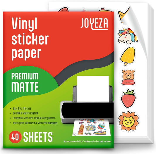 Waterproof Matte Sticker Paper - 40 Sheets
