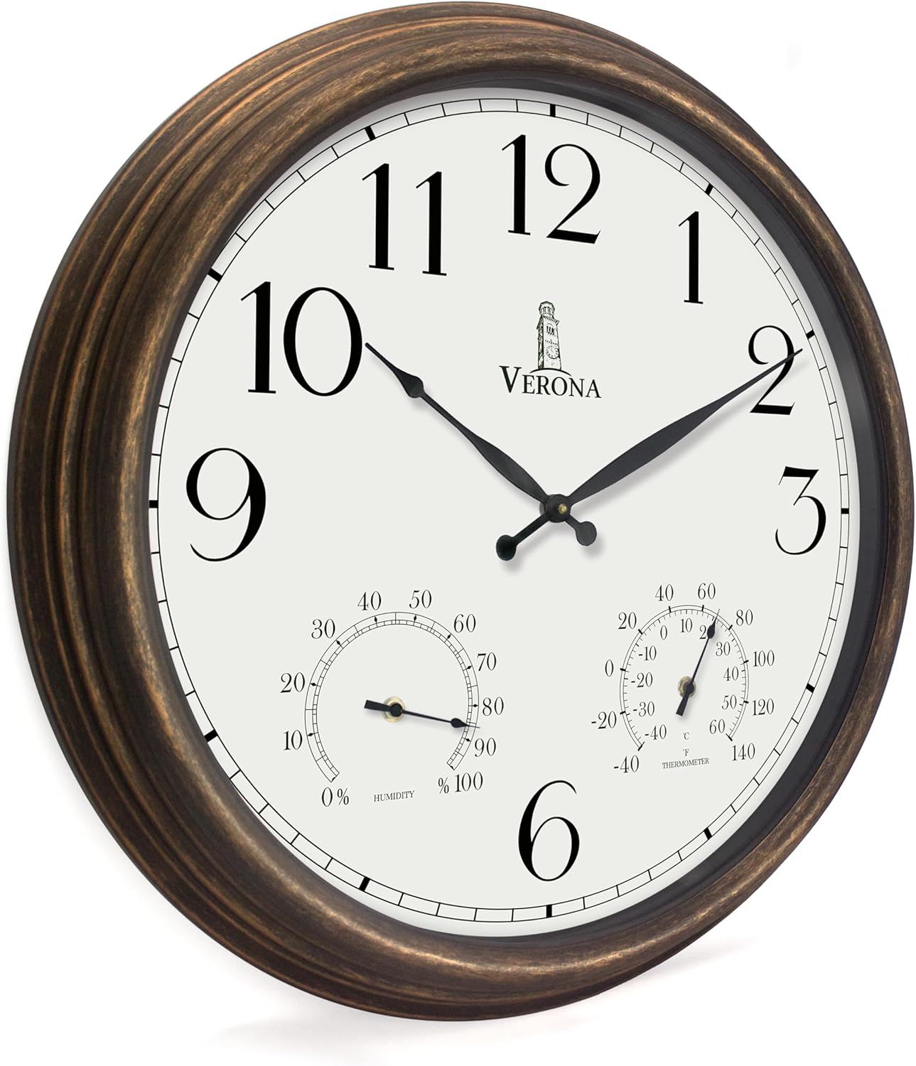 Outdoor Clocks for Patio Large Waterproof with Thermometer