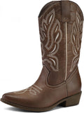 Stylish Women's Western Cowboy Boots with Embroidered Design