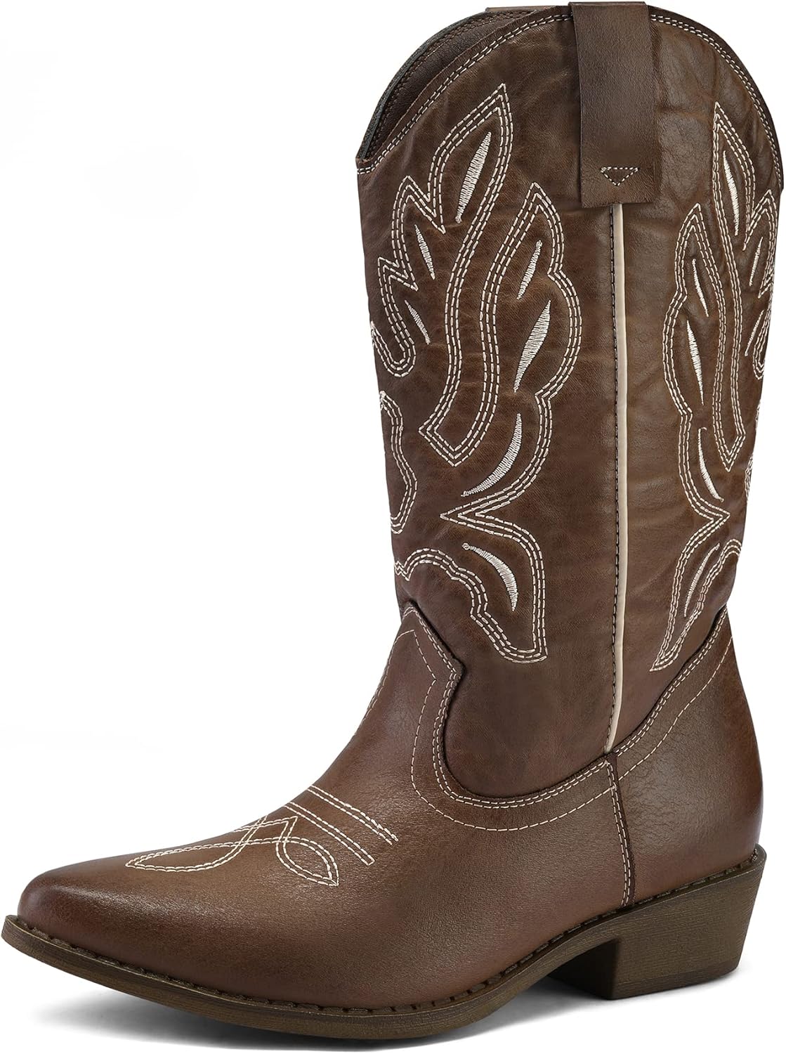 Stylish Women's Western Cowboy Boots with Embroidered Design
