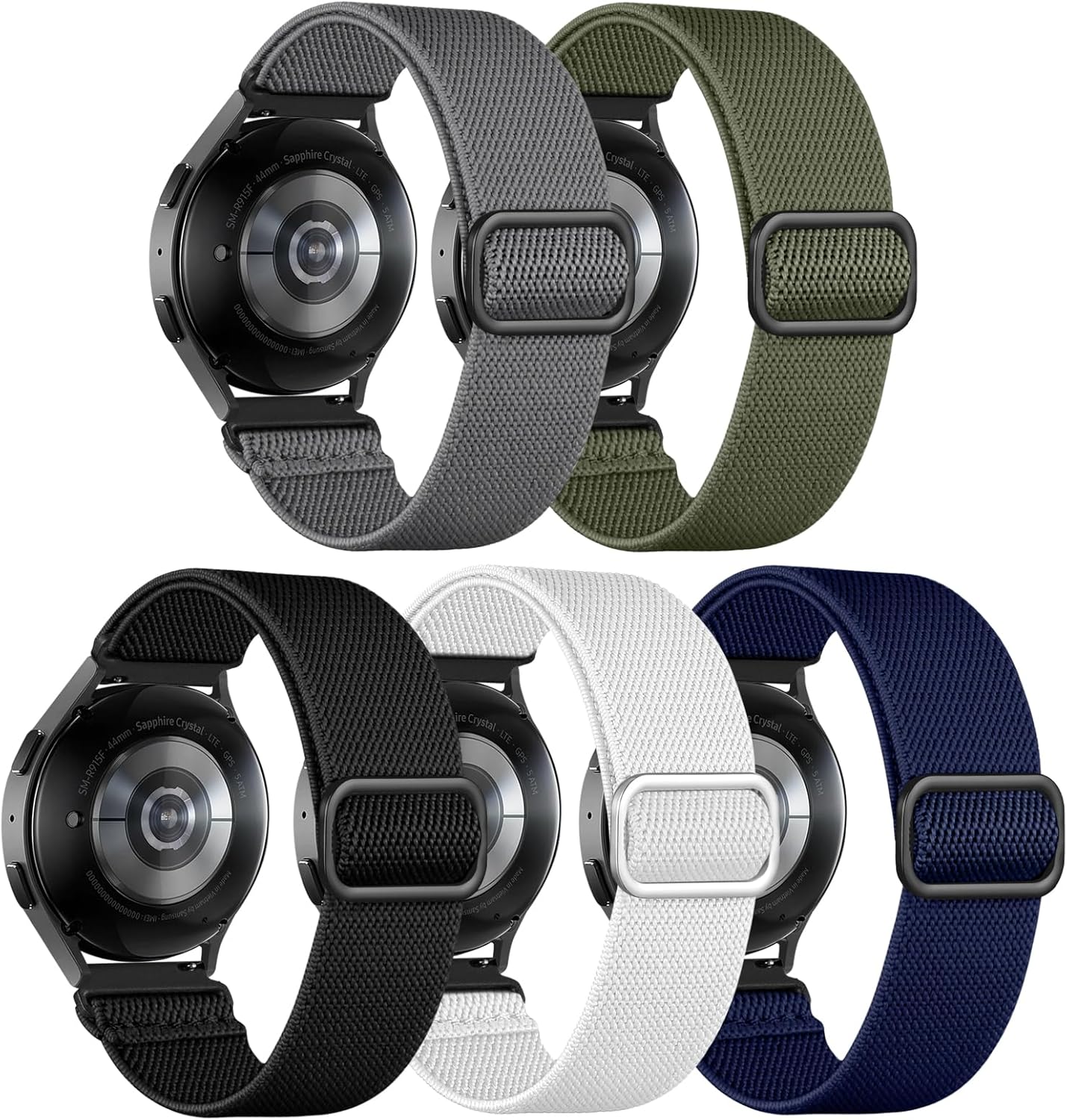 5 Pack Soft Nylon Bands for Samsung Watches
