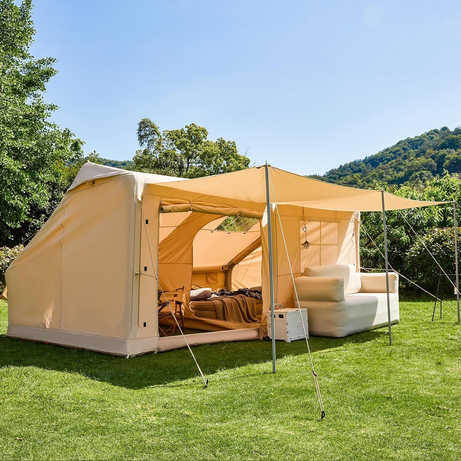 YOLENY 8-10 Person Inflatable Glamping Tent - Spacious & Waterproof