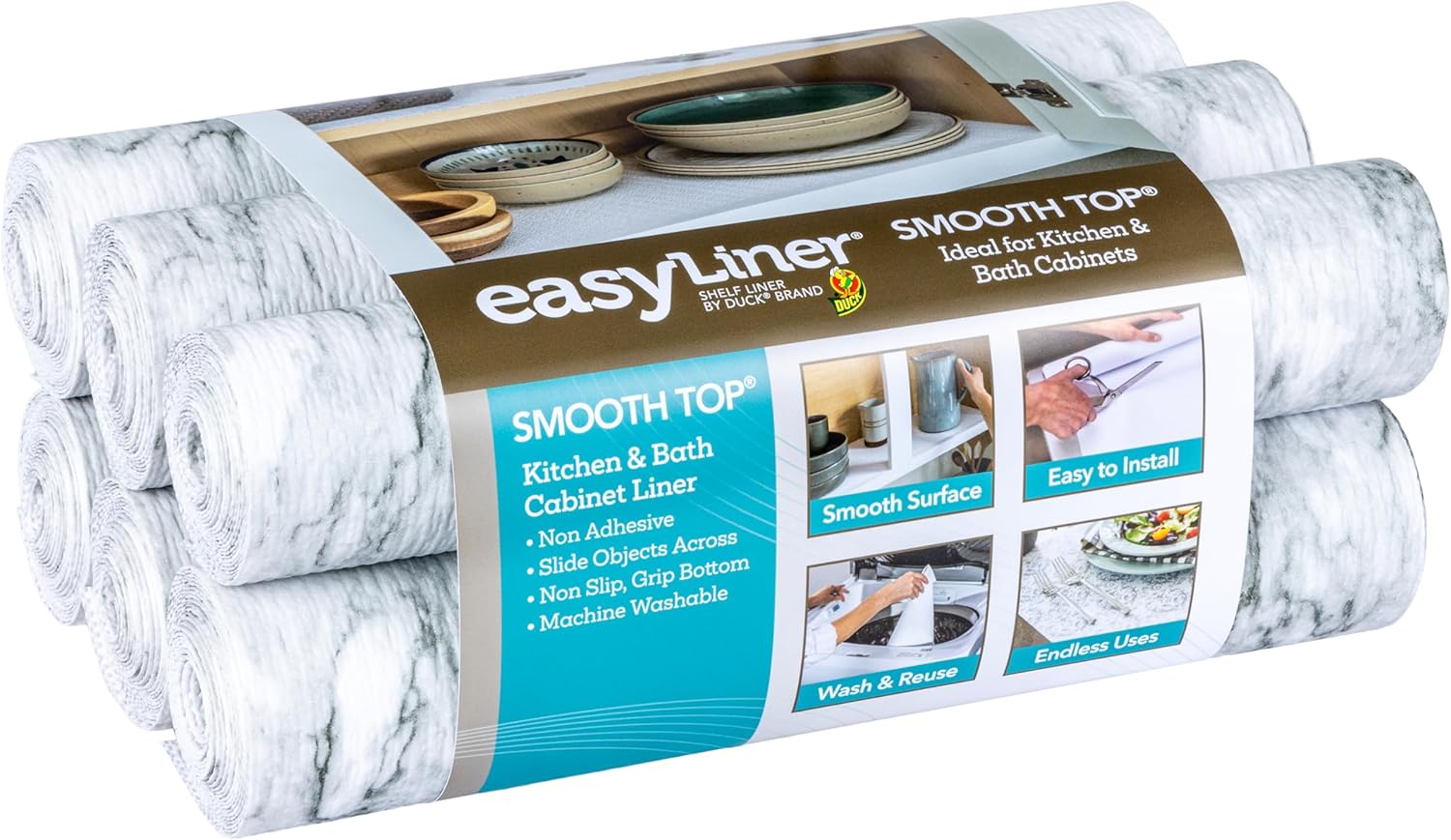 Smooth Top EasyLiner for Cabinets & Drawers - Gray Marble