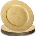Premium 13 Gold Charger Plates - Set of 12