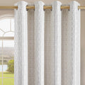 Cream and Silvery 100% Blackout Curtains 108 in Length - Thermal