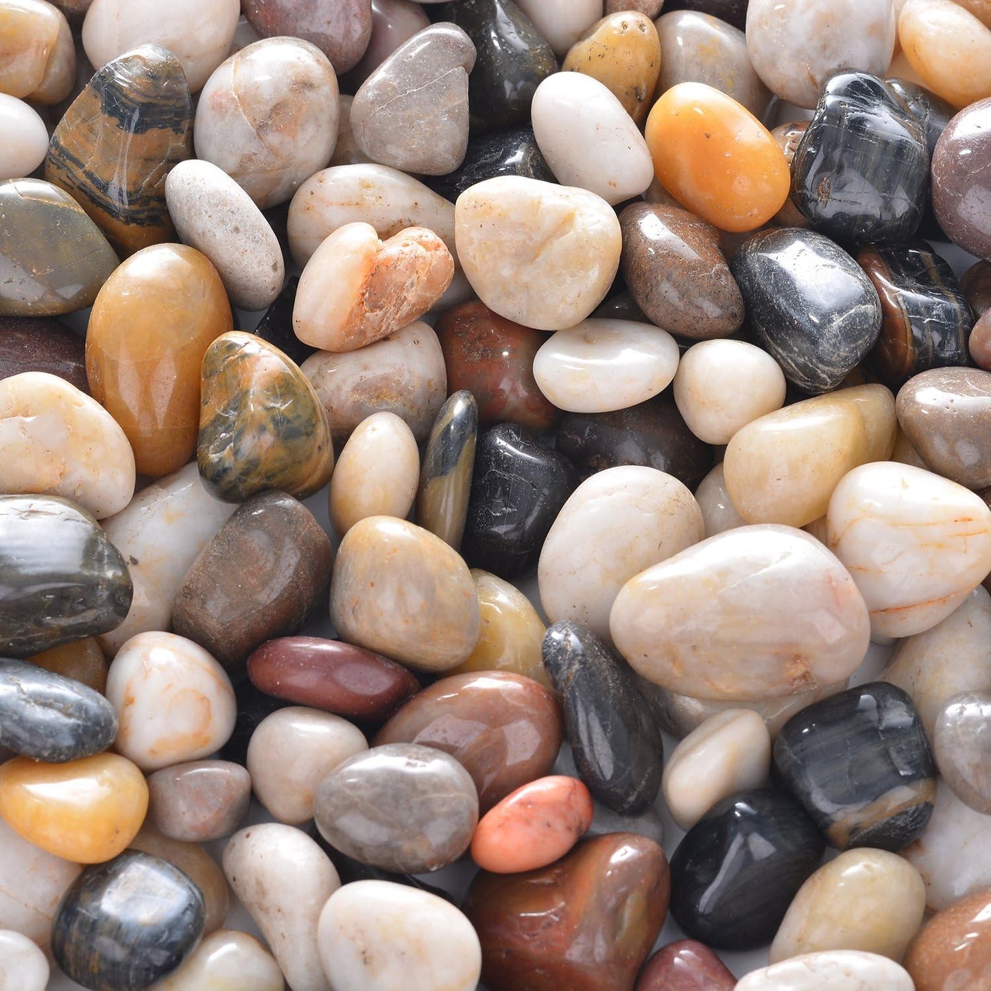 10lb Natural Decorative Polished Mixed Pebbles for Home Decor
