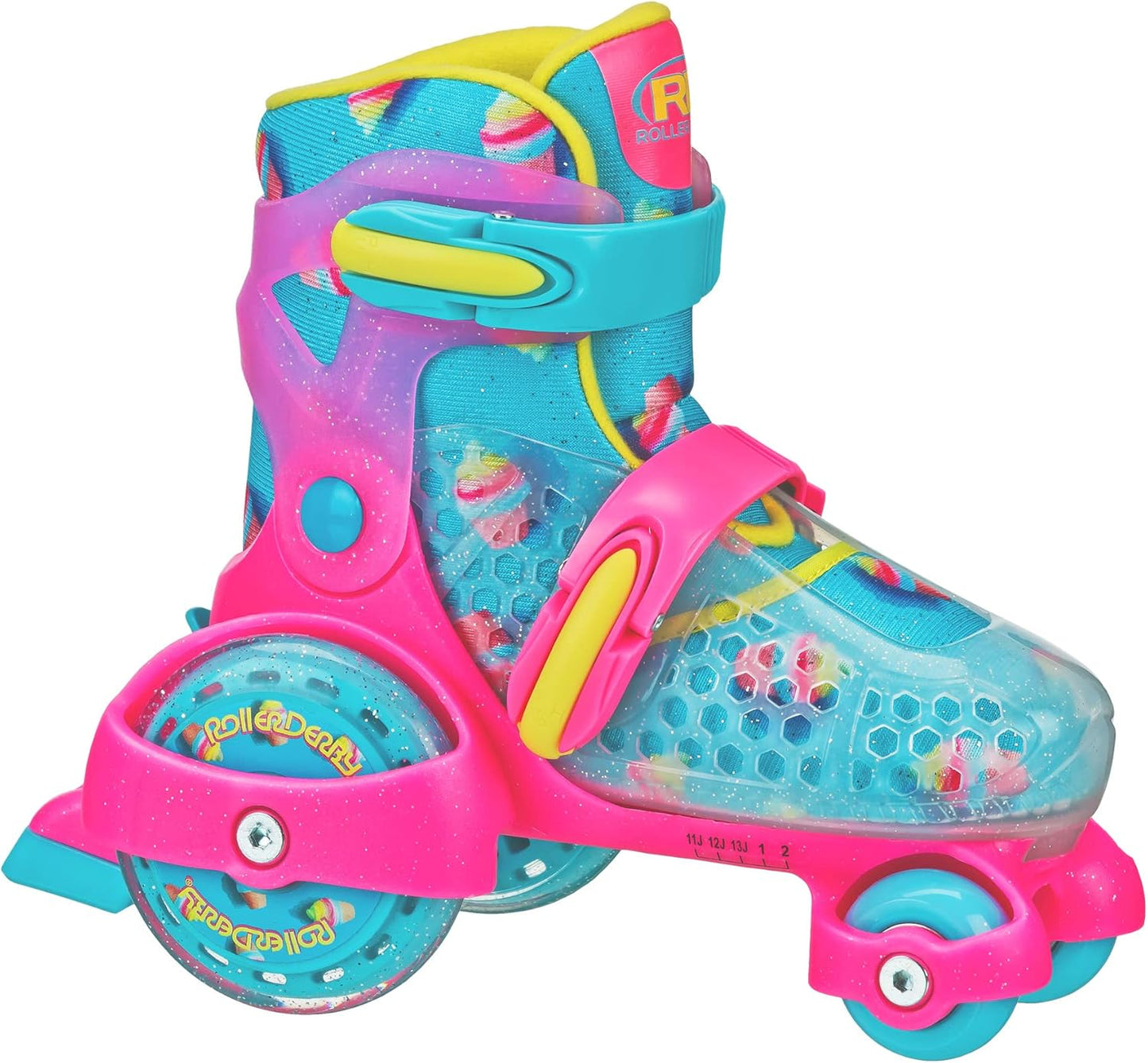 Fun Roll Beginner Roller Skates for Kids with Adjustable Sizing