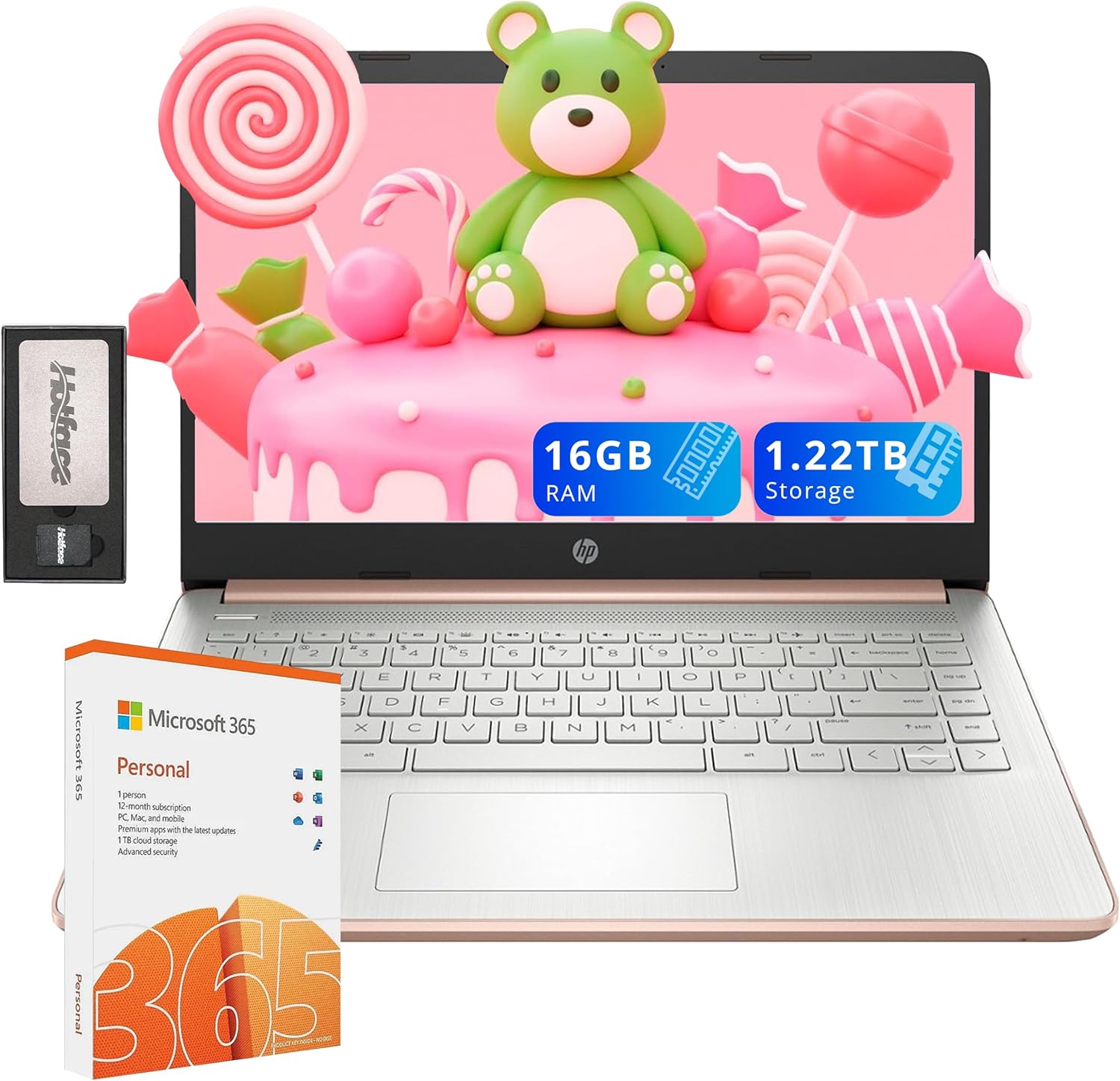 HP Flagship 14 HD Laptop with Office 365 and 1TB Cloud Storage