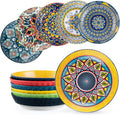 HENXFEN LEAD Pasta Salad Bowls Set of 6 for Stylish Dining