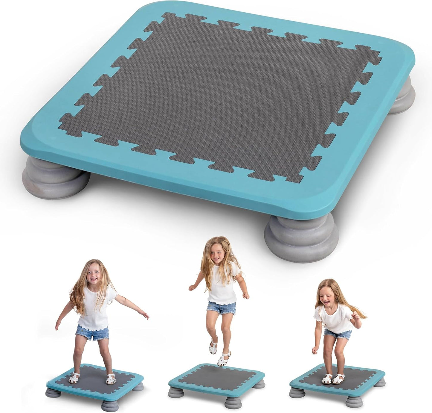 Kids Trampoline Rebounder for Sensory Balance and Fun Play